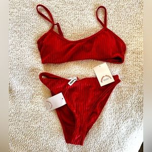 Dippin’ Daisys Scoop Neck Bikini Top & High Cut Cheeky Bikini Bottom